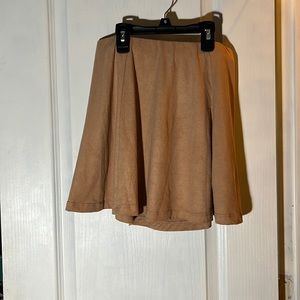 Forever 21 Suede Nude Skirt Size: Small